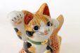 Photo5: Japanese Lucky Cat Kutani Porcelain Maneki Neko porgy Tai nori kenaga H15.5cm (5)