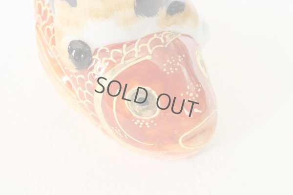 Photo4: Japanese Lucky Cat Kutani Porcelain Maneki Neko porgy Tai nori kenaga H15.5cm