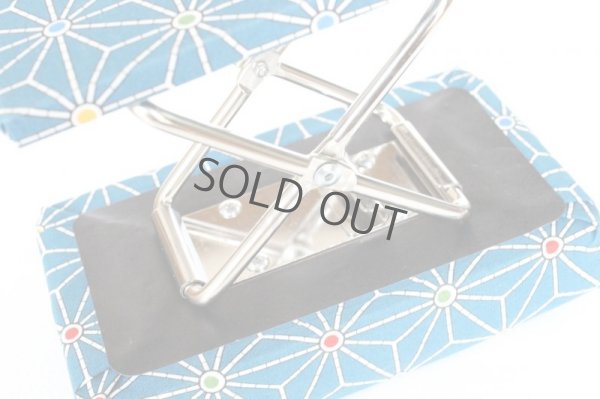 Photo6: kneel chair portable tea ceremony Adjustable Height Dutch blue