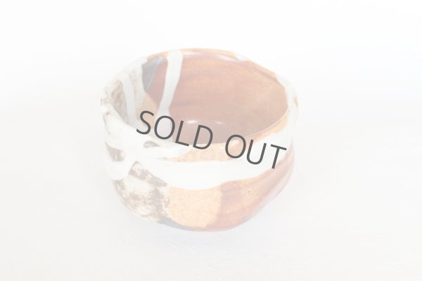 Photo3: Mino ware pottery Japanese tea ceremony bowl Matcha chawan kakewake akashino