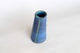 Photo7: Shigaraki Japanese pottery Vase small Turkeyblue H 15cm 