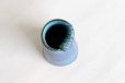 Photo6: Shigaraki Japanese pottery Vase small Turkeyblue H 15cm 
