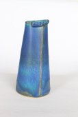 Photo2: Shigaraki Japanese pottery Vase small Turkeyblue H 15cm  (2)