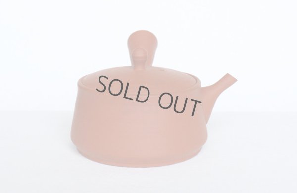 Photo5: Tokoname tea pot kyusu Gyokko pottery tea strainer red shudei flat hira 160ml