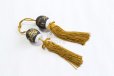 Photo2: Weight for Japanese hanging scroll FUCHIN stone Kutani porcelain gold sansui (2)