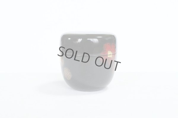 Photo6: Tea Caddy Japanese Natsume Echizen Urushi lacquer Matcha container flower black