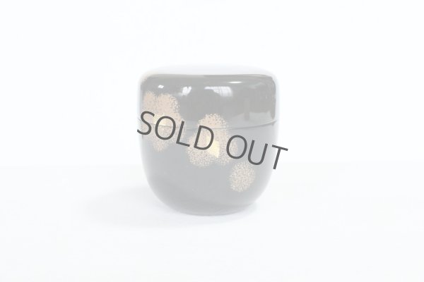 Photo5: Tea Caddy Japanese Natsume Echizen Urushi lacquer Matcha container flower black