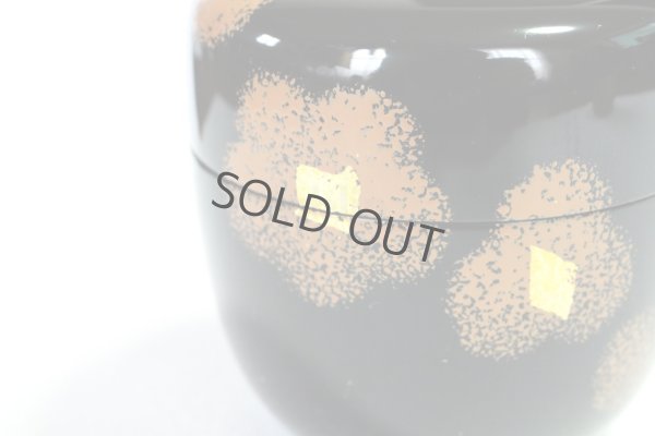 Photo4: Tea Caddy Japanese Natsume Echizen Urushi lacquer Matcha container flower black