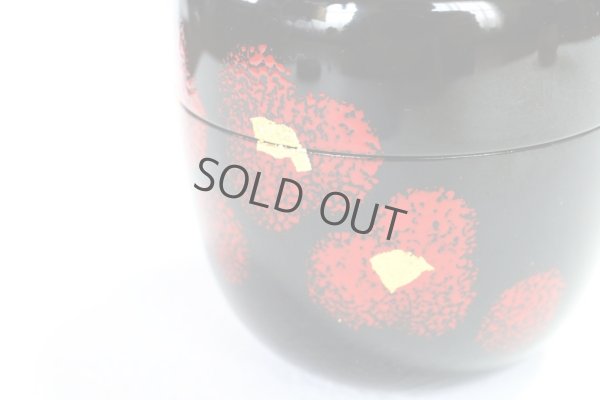 Photo3: Tea Caddy Japanese Natsume Echizen Urushi lacquer Matcha container flower black