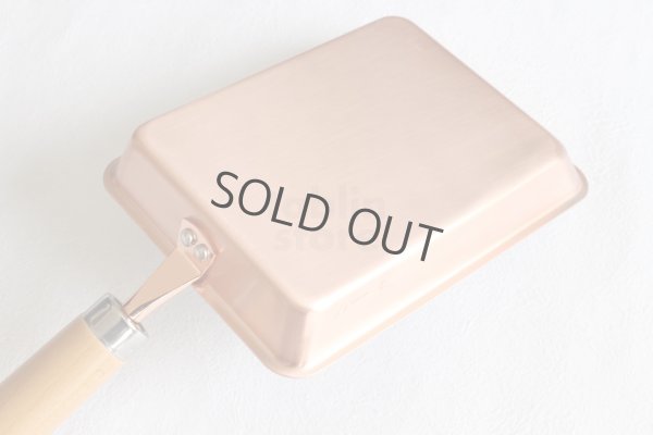 Photo8: Japanese copper rolled egg making pan Tanabe wooden handle 12 x 15 cm