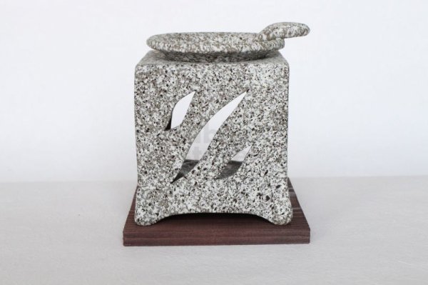 Photo2: Tokoname YT Japanese green tea aroma Incense Burner Yamafusa hako gray H12.5cm
