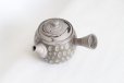 Photo9: Tokoname Japanese tea pot kyusu Kenji nerikomi gray clay 320ml