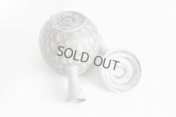 Photo6: Tokoname Japanese tea pot kyusu Kenji nerikomi gray clay 320ml