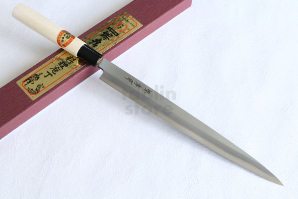 Photo1: SAKAI TAKAYUKI kasumitogi white steel Fugu hiki Sashimi knife variety of sizes