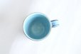 Photo2: Hagi yaki ware Japanese pottery mug coffee cup megumi blue 340ml (2)