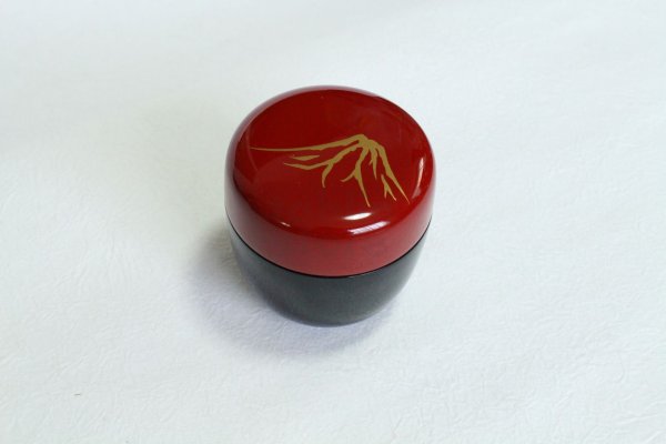 Photo8: Tea Caddy Japanese Natsume Echizen Urushi lacquer Matcha container Gold Mt. Fuji
