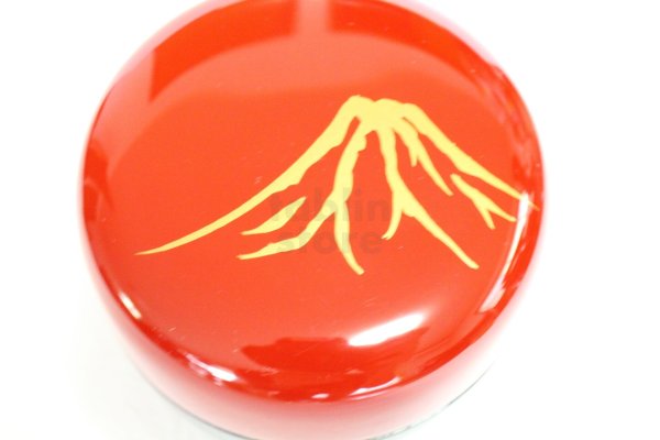 Photo3: Tea Caddy Japanese Natsume Echizen Urushi lacquer Matcha container Gold Mt. Fuji