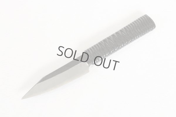 Photo9: Shokei Funaki Kurouchi white 2 steel Lacquer wisteria string cord handle Tanto Fixed Blade Knife 95mm