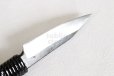 Photo8: Shokei Funaki Kurouchi white 2 steel Lacquer wisteria string cord handle Tanto Fixed Blade Knife 95mm