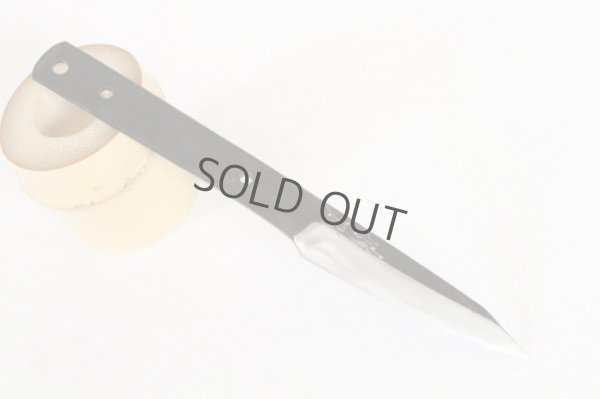 Photo11: Shokei blank blade Custom knife Making Kurouchi white 2 steel Tanto Fixed Blade Knife 78mm