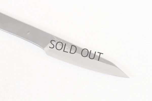 Photo10: Shokei blank blade Custom knife Making Kurouchi white 2 steel Tanto Fixed Blade Knife 78mm