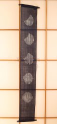 Photo5: Kyoto tapestry SB Japanese batik  lunar phase vittate indigo 19 x 120cm