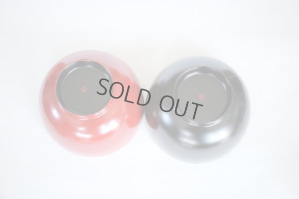Photo4: Japanese Echizen Urushi lacquer soup bowl wan meotodonburi D13cm set of 2