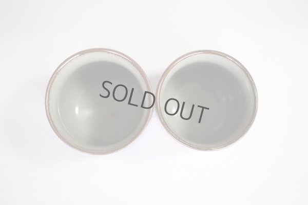 Photo7: Kutani Porcelain Japanese tea cups yon ginsai sanchabana (set of 2)