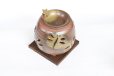 Photo11: Tokoname YT Japanese green tea aroma Incense Burner Sekiryu br dragonfly H11cm