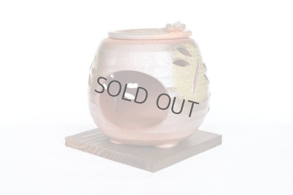 Photo9: Tokoname YT Japanese green tea aroma Incense Burner Sekiryu br dragonfly H11cm