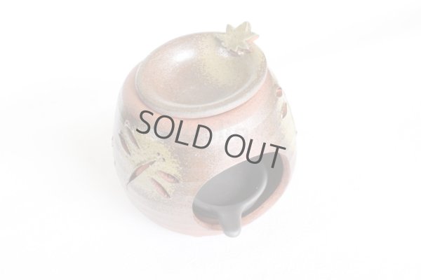 Photo5: Tokoname YT Japanese green tea aroma Incense Burner Sekiryu br dragonfly H11cm