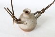 Photo9: Shigaraki pottery Japanese small vase mimituki wood handle H 7cm