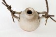 Photo7: Shigaraki pottery Japanese small vase mimituki wood handle H 7cm