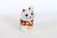 Photo10: Japanese Lucky Cat Kutani yaki ware Porcelain Maneki Neko nigo siro sakari pair