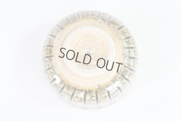 Photo5: Mino Japanese pottery tea ceremony matcha bowl sabi togusa carved line chawan