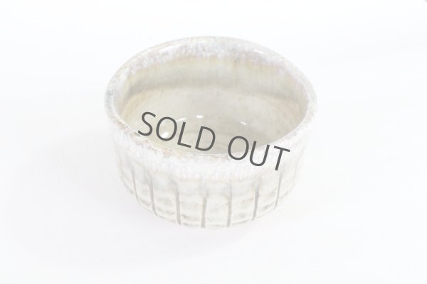 Photo6: Mino Japanese pottery tea ceremony matcha bowl sabi togusa carved line chawan