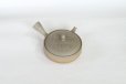 Photo7: Tokoname 2H Japanese tea pot Gyokko pottery tea strainer flat shape yakishime 170ml