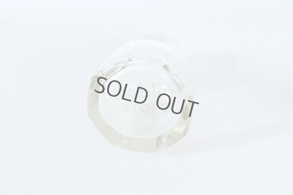 Photo6: Japanese Soy Sauce Dispenser Bottle Hirota glass octagonal amber 50ml