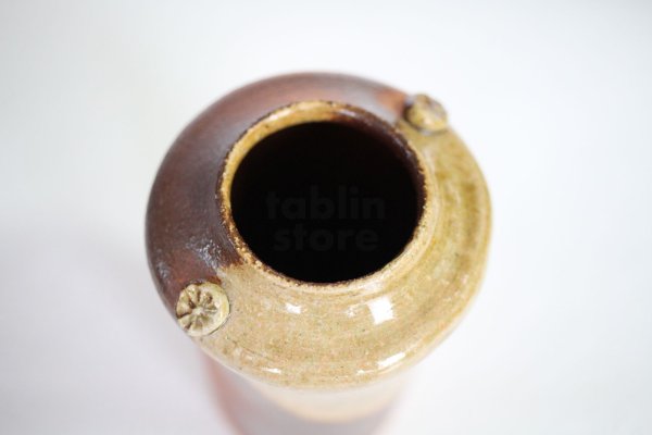 Photo2: Shigaraki pottery Japanese small vase mimi inka H 105mm