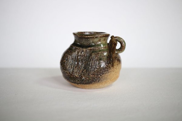 Photo7: Shigaraki pottery Japanese small vase kataturu H 70mm