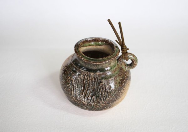 Photo2: Shigaraki pottery Japanese small vase kataturu H 70mm