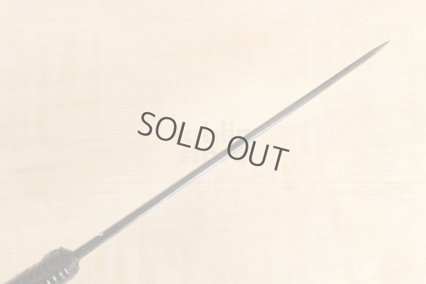 Photo3: Shokei Funaki Kurouchi white 2 steel Lacquer wisteria string cord handle Petty 135mm