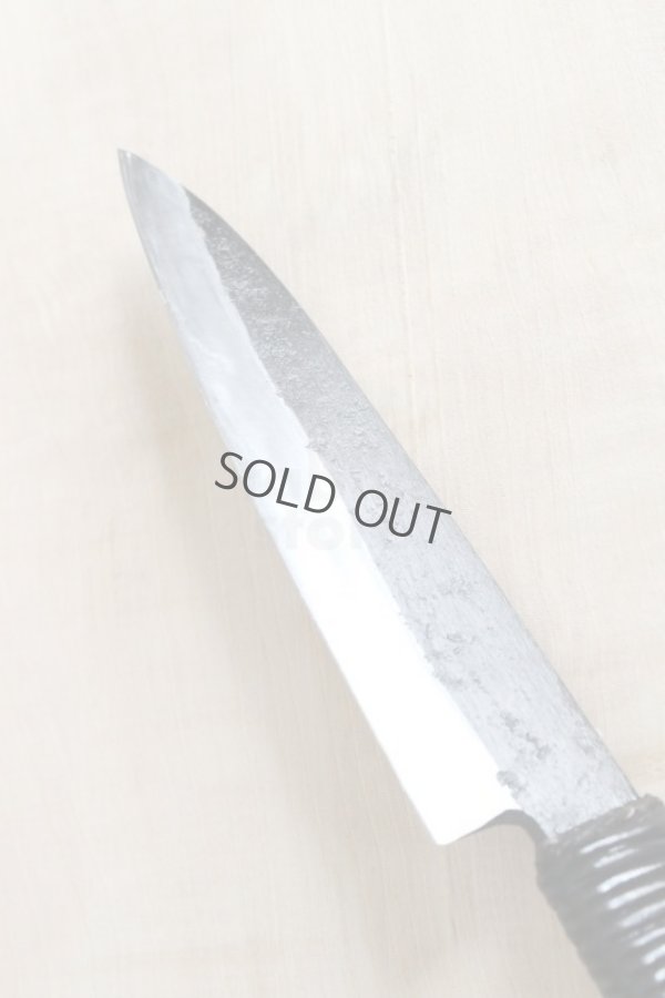 Photo9: Shokei Funaki Kurouchi white 2 steel Lacquer wisteria string cord handle Petty 135mm