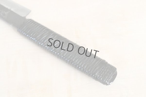 Photo10: Shokei Funaki Kurouchi white 2 steel Lacquer wisteria string cord handle Petty 135mm