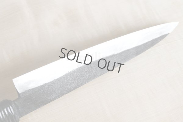 Photo9: Shokei Funaki white 2 steel Lacquer wisteria string cord handle Sashimi Sujihiki knife 180mm