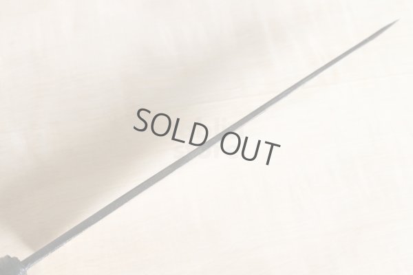 Photo7: Shokei Funaki white 2 steel Lacquer wisteria string cord handle Sashimi Sujihiki knife 180mm