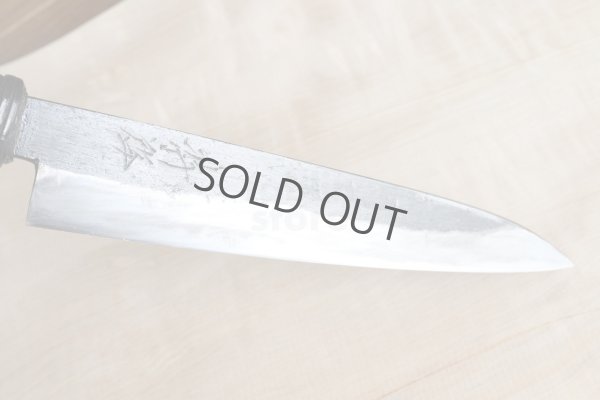 Photo4: Shokei Funaki white 2 steel Lacquer wisteria string cord handle Sashimi Sujihiki knife 180mm