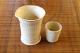 Photo1: Tokoname Japanese sake bottle and cup set YT Kenji nerikomi reishuki (1)