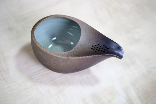 Photo7: Banko Japanese tea pot shiboridashi Yakishime Shikou130 or 200 ml