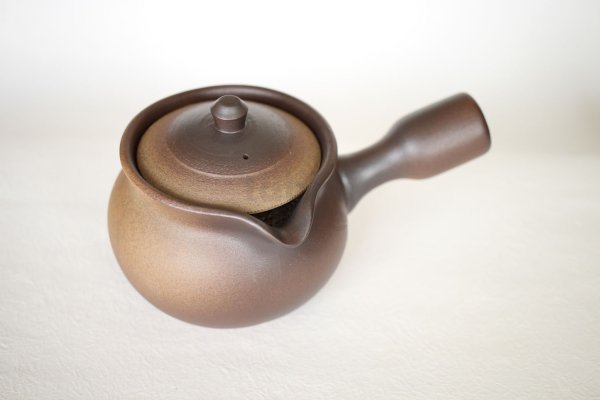 Photo1: Shikou kyusu tea pot Japanese Fujiso pottery banko Yakishime 280 ml
